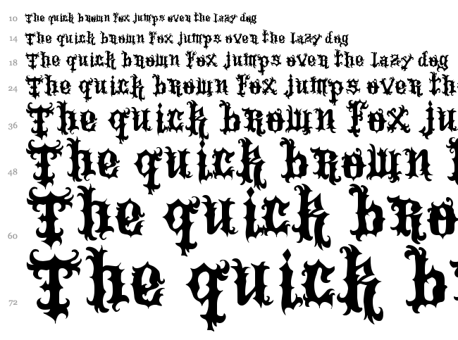 Vtks Tattoo font waterfall